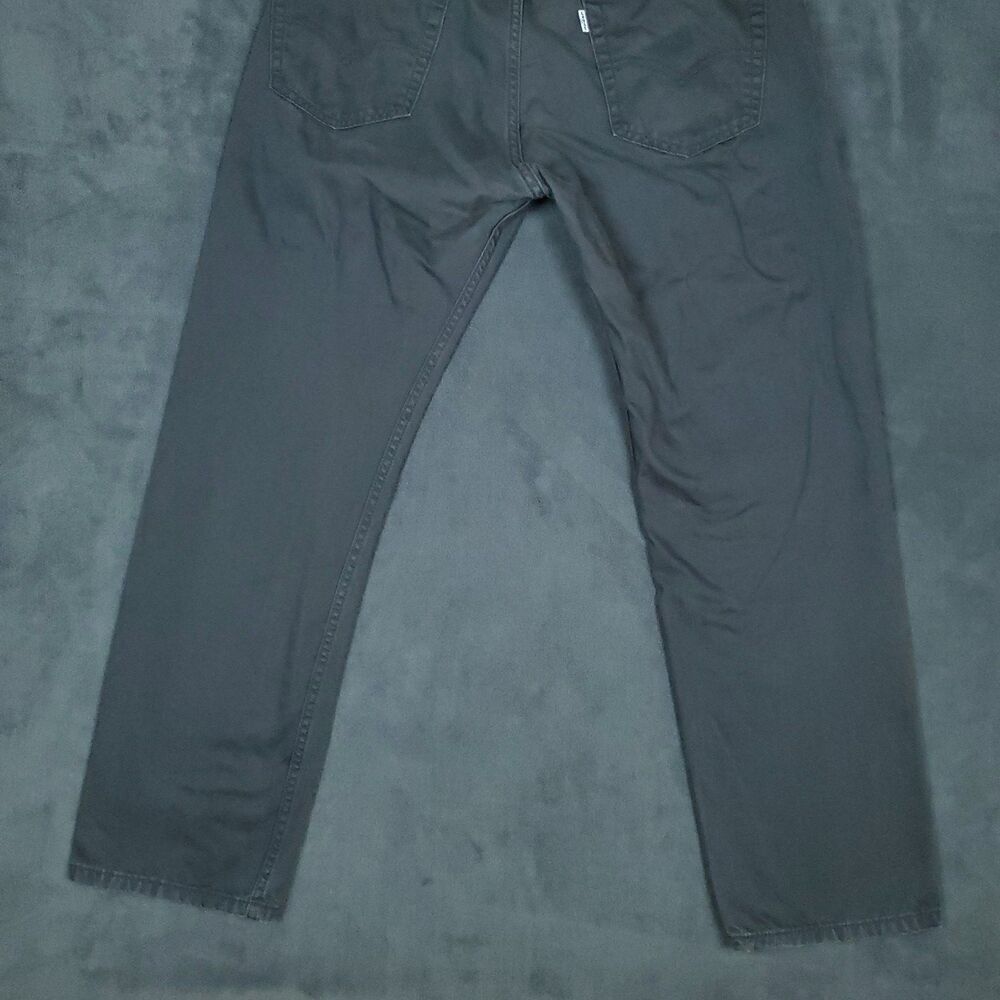 Levis 505 Jeans Mens 32x28.5 Black Straight Leg Zip Fly Denim Pants Casual - Picture 14 of 15